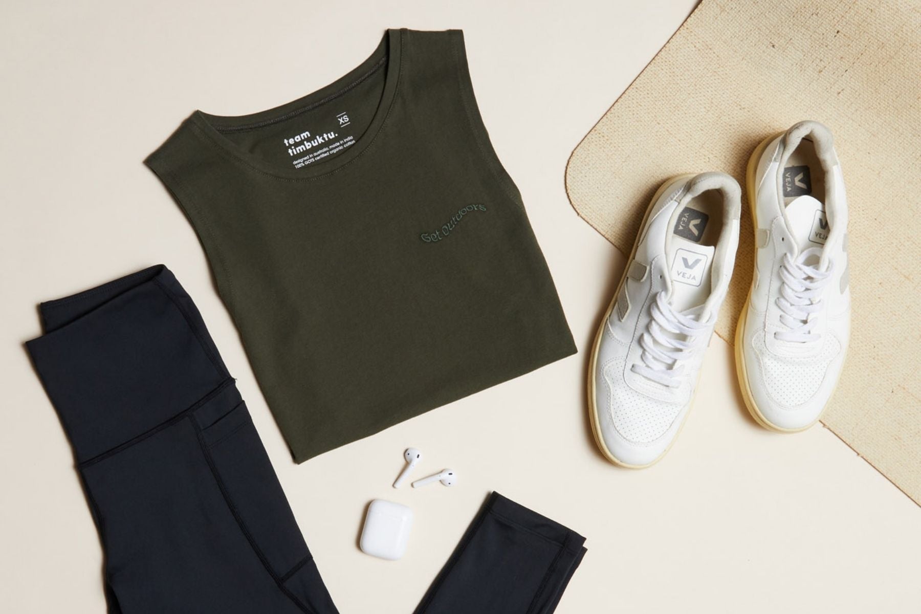 Amble apparel flat lay