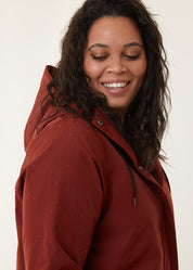 Refuge Long Waterproof Jacket - Terracotta