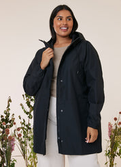 Refuge Long Waterproof Jacket - Black