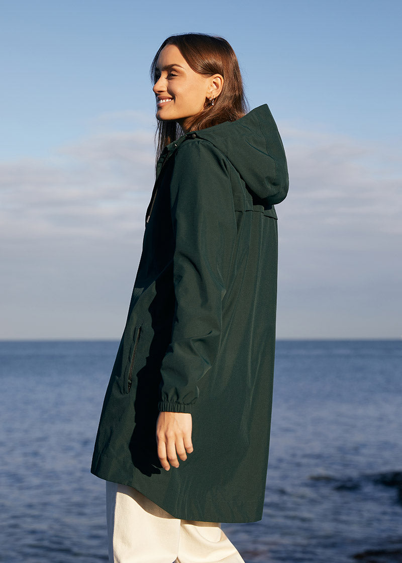 Refuge Long Waterproof Jacket - Eucalyptus